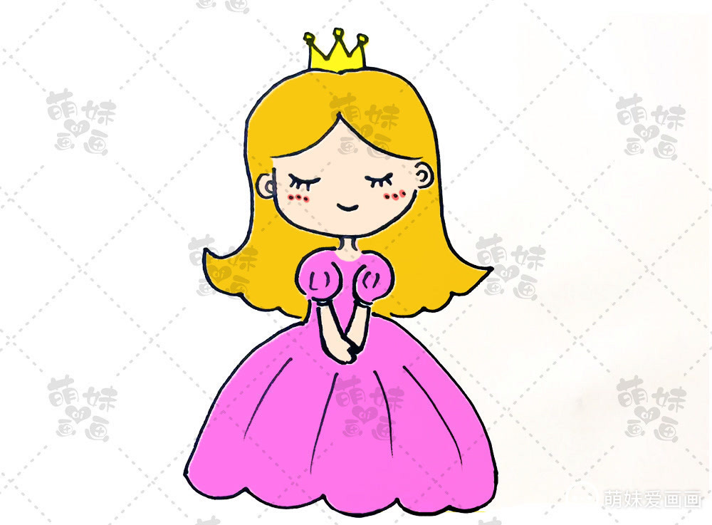 不同难易程度的十位小公主简笔画,适合不同年龄段孩子学习哦